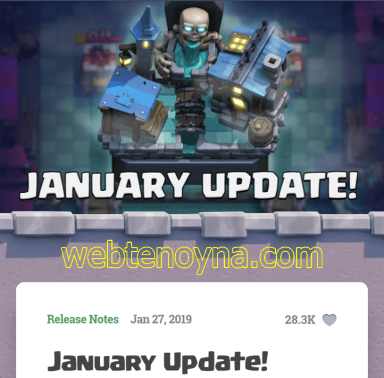 Clash Royale Ocak 2019 Güncelleme