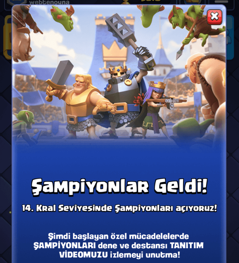 Clash Royale Yeni Güncelleme Şampiyonlar